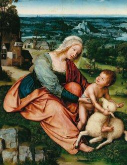 Quentin Matsys Madonna and Child with the Lamb France oil painting art